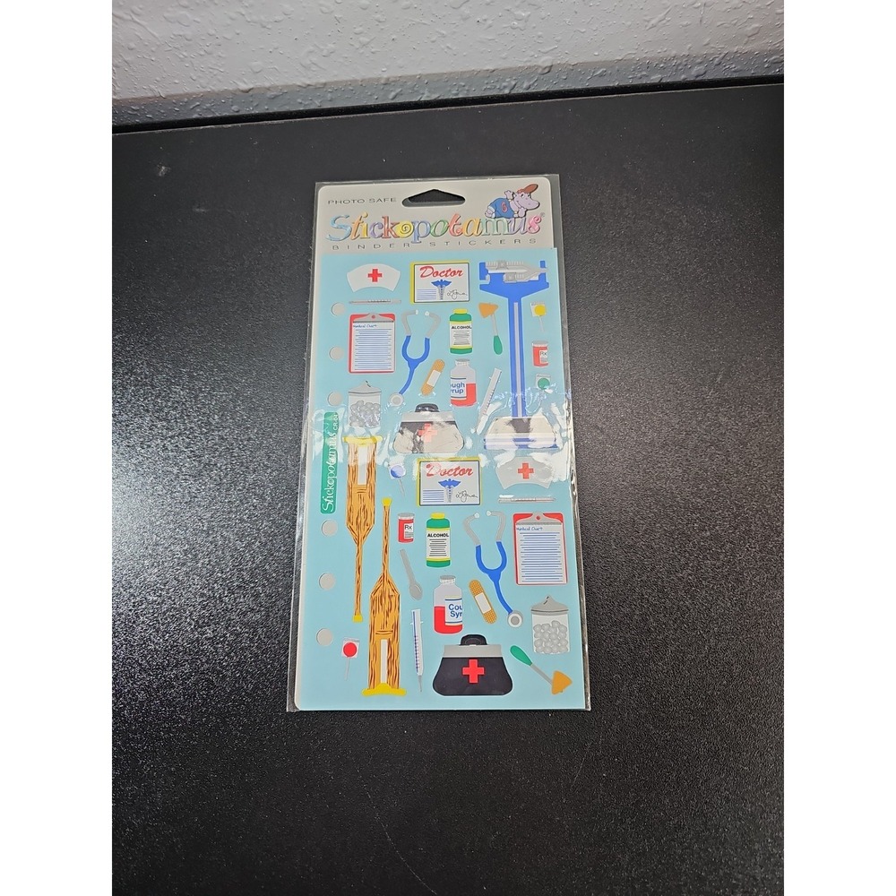 Stickopotamus Photo Safe Scrapbook Stickers Doctor Nurse‎ Medical Crafting